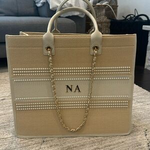 Initialled beach bag